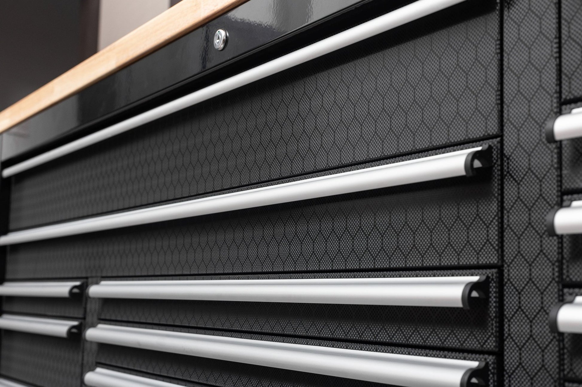 6FT 17 - Drawer Tool Bench Workstation & Tool Box – Heavy - Duty Rolling Workbench with Power Outlets & USB | Multi - Color Options - with Inferno Red Signature | Sold by Uncle Wiener's Wholesale