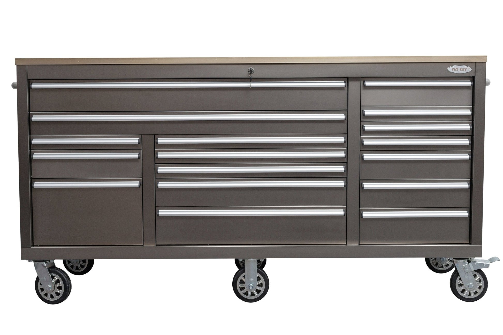 6FT 17 - Drawer Tool Bench Workstation & Tool Box – Heavy - Duty Rolling Workbench with Power Outlets & USB | Multi - Color Options - with Gunmetal Gray Anti Scratch | Sold by Uncle Wiener's Wholesale