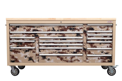 6FT 17 - Drawer Tool Bench Workstation & Tool Box – Heavy - Duty Rolling Workbench with Power Outlets & USB | Multi - Color Options - with SandStrike Digital | Sold by Uncle Wiener's Wholesale