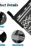 6ft x 9ft Reversible Outdoor RV Camping Mat – Waterproof Plastic Straw Rug with Stakes & Carry Bag - with AY309 | Sold by Uncle Wiener's Wholesale