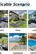 6ft x 9ft Reversible Outdoor RV Camping Mat – Waterproof Plastic Straw Rug with Stakes & Carry Bag - with AY309 | Sold by Uncle Wiener's Wholesale