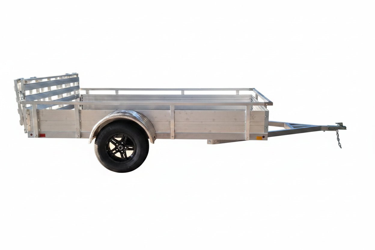 6x10 Aluminum Utility Trailer with Side Panels Torsion Axle LED Lighting Heavy Duty 3500 lbs GVWR AWA610AL - with | Sold by Uncle Wiener's Wholesale