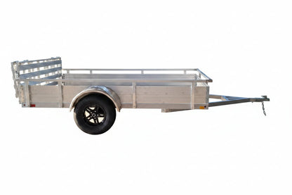 6x10 Aluminum Utility Trailer with Side Panels Torsion Axle LED Lighting Heavy Duty 3500 lbs GVWR AWA610AL - with | Sold by Uncle Wiener's Wholesale