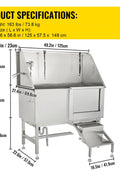 stainless steel dog grooming tub with ramp
pet grooming bath station 50 inch
professional dog bathtub with sprayer
sliding door dog grooming tub
pet grooming tub for commercial use