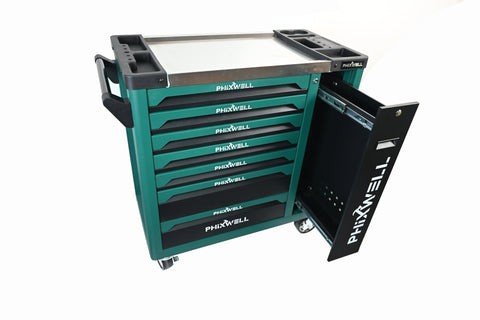 7 - Drawer Tool Cabinet with 300+ Piece Tool Set – Heavy - Duty Steel Rolling Trolley Full Socket, Ratchet, Bit & Wrench Kit SKU 2505281 - with | Sold by Uncle Wiener's Wholesale