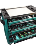 7 - Drawer Tool Cabinet with 300+ Piece Tool Set – Heavy - Duty Steel Rolling Trolley Full Socket, Ratchet, Bit & Wrench Kit SKU 2505281 - with | Sold by Uncle Wiener's Wholesale