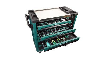 7 - Drawer Tool Cabinet with 300+ Piece Tool Set – Heavy - Duty Steel Rolling Trolley Full Socket, Ratchet, Bit & Wrench Kit SKU 2505281 - with | Sold by Uncle Wiener's Wholesale