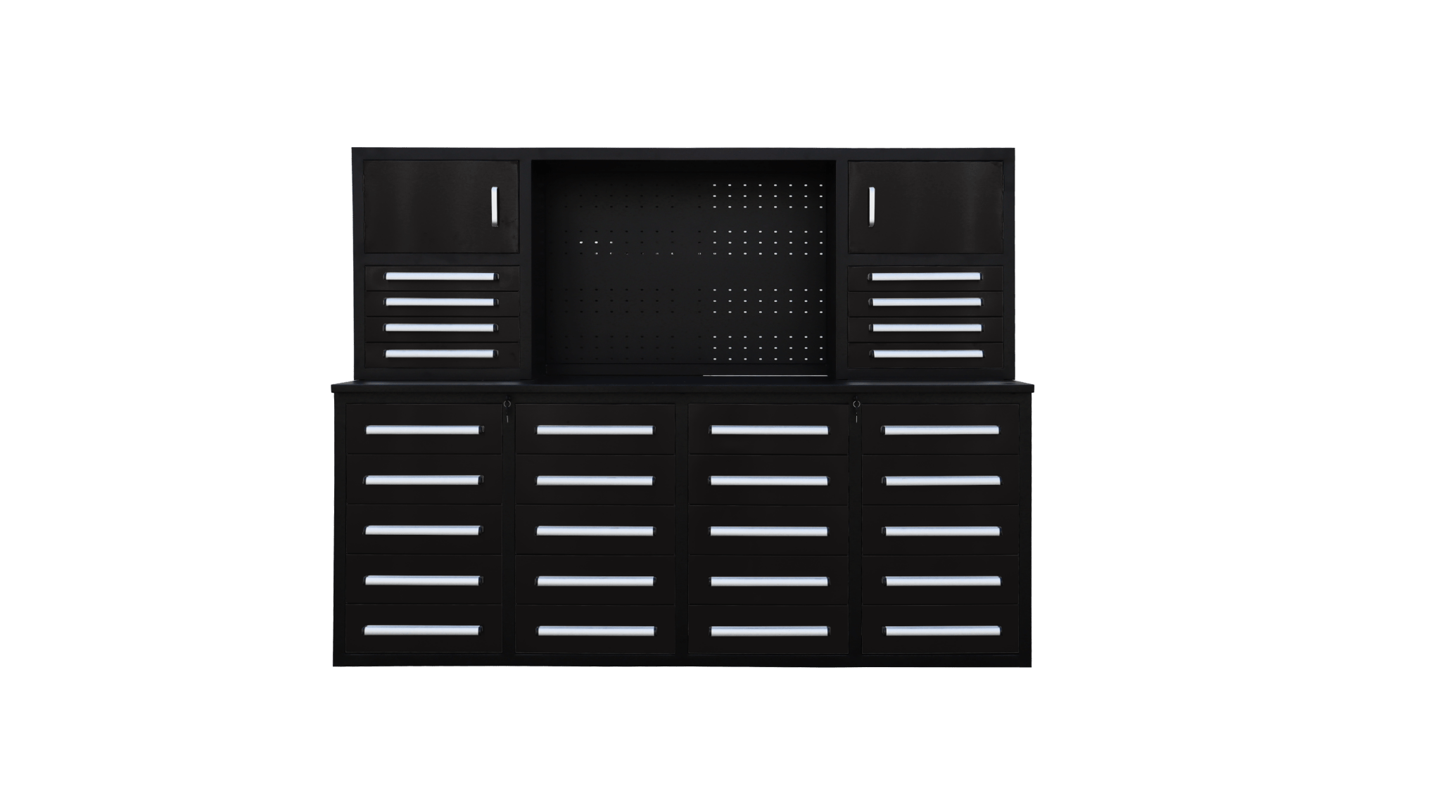 7 Ft Heavy - Duty 28 - Drawer Steel Tool Bench Workstation with Locking Drawers - with Blue | Sold by Uncle Wiener's Wholesale