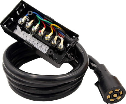 7 - Way Trailer Wiring Harness with Junction Box – 8FT, Weatherproof, RV - Standard, Heavy Duty TC78W - with | Sold by Uncle Wiener's Wholesale
