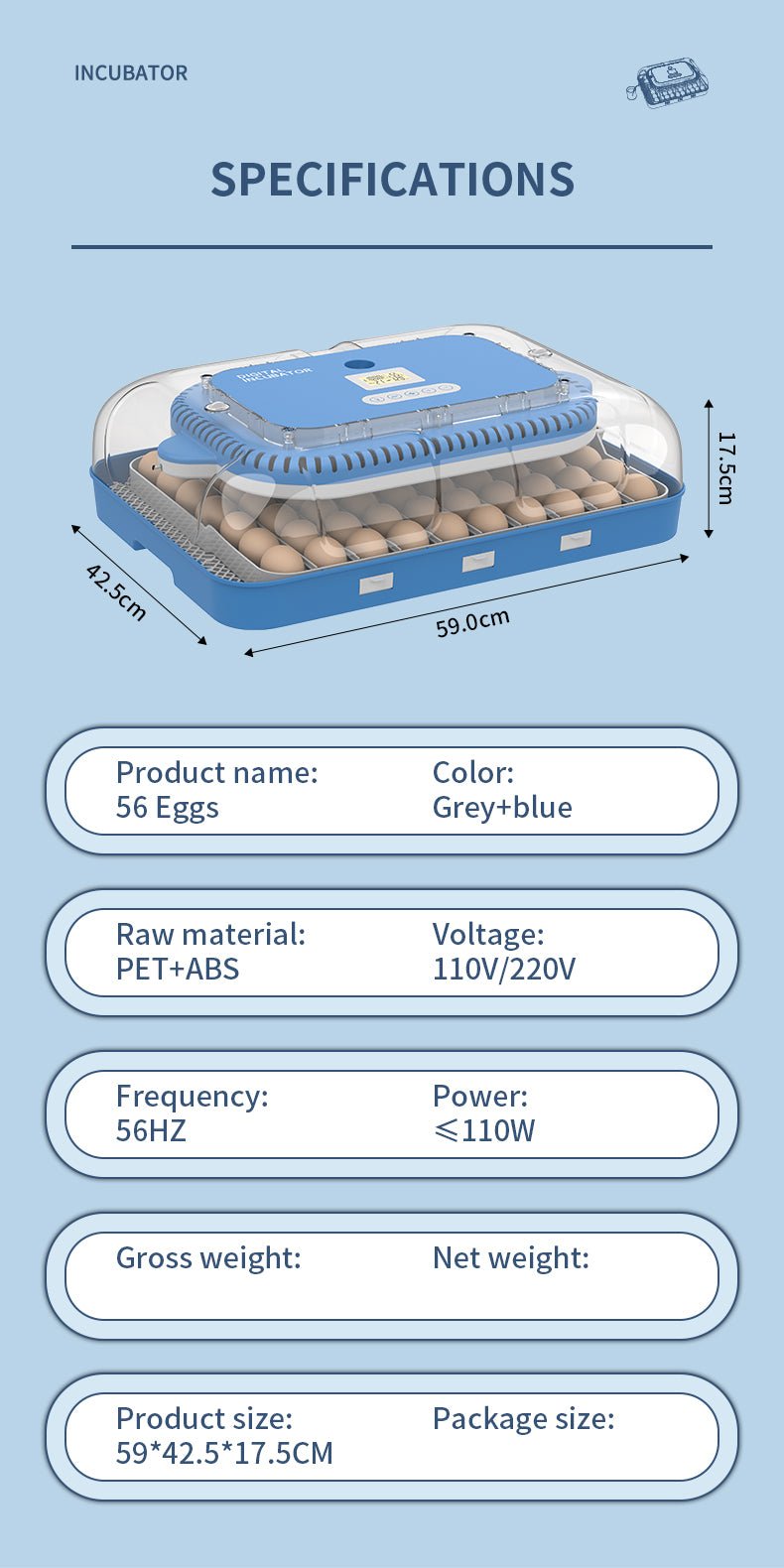 70 - Egg Digital Automatic Incubator & Brooder Set – All - in - One Hatching System | SKU 617EW70 - with | Sold by Uncle Wiener's Wholesale