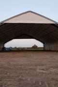 70′ WIDE DOUBLE TRUSS STORAGE BUILDINGS - with Standard 70X150X28 26.5 OZ PVC Cover | Sold by Uncle Wiener's Wholesale