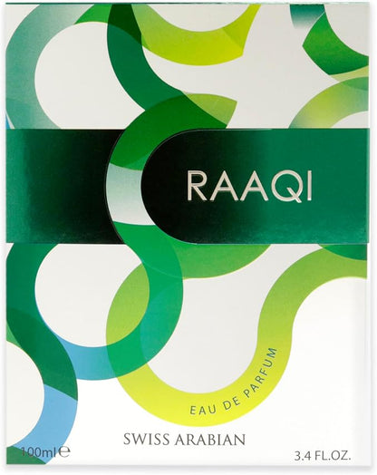 Swiss Arabian Raaqi Eau de Parfum 100ml – Unisex Long Lasting Arabian Perfume Spray for Men & Wome