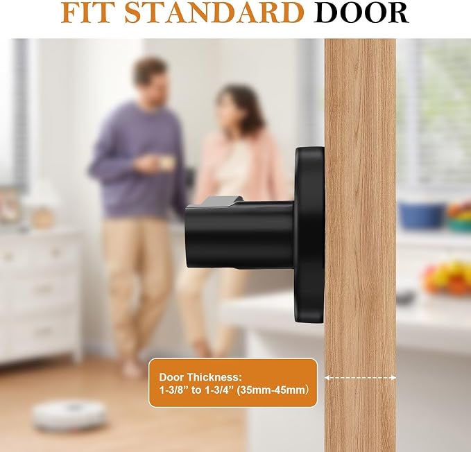 Gobrico Black Dummy Door Handle – Single-Sided Non-Turning Interior Lever for Closet & Pantry Doors