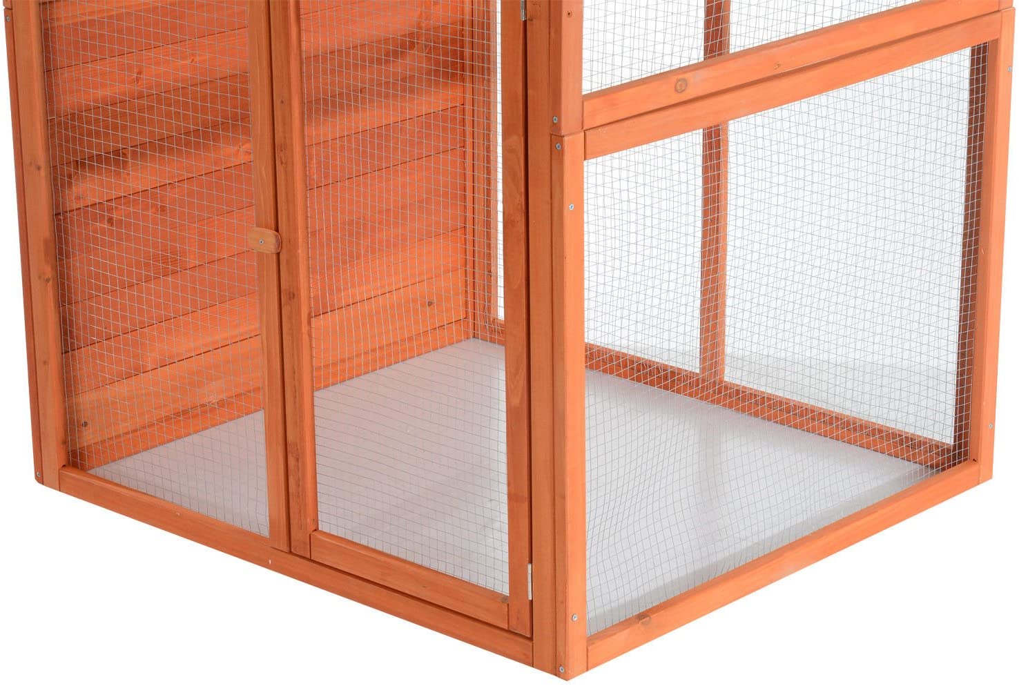 71" Extra Large Outdoor Wooden Bird Aviary Cage with Nesting Box & Perches BC5029 - with | Sold by Uncle Wiener's Wholesale