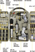 71 Piece Air Tool Kit – Impact, Ratchet, Chisel & Accessories | F2621Z - with | Sold by Uncle Wiener's Wholesale