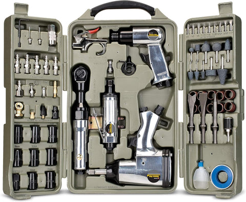 71 Piece Air Tool Kit – Impact, Ratchet, Chisel & Accessories | F2621Z - with | Sold by Uncle Wiener's Wholesale