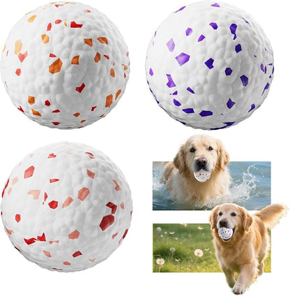 FOXMM E-TPU Interactive Dog Balls 3-Pack – Durable Chew and Fetch Toys for Small, Medium & Large Dogs