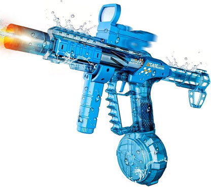 Reenovan Automatic Electric Water Gun – 26ft Range, 320cc Tank, USB Rechargeable Water Blaster with Flashing Muzzle