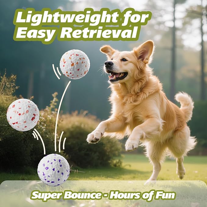 FOXMM E-TPU Interactive Dog Balls 3-Pack – Durable Chew and Fetch Toys for Small, Medium & Large Dogs