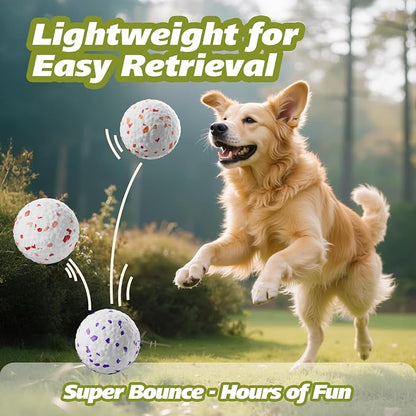 FOXMM E-TPU Interactive Dog Balls 3-Pack – Durable Chew and Fetch Toys for Small, Medium & Large Dogs