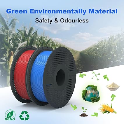 Magforms PLA 3D Printer Filament 1.75mm – 1KG High-Speed Printing Filament with Reusable Spool, ±0.02mm Tolerance for FDM 3D Printers