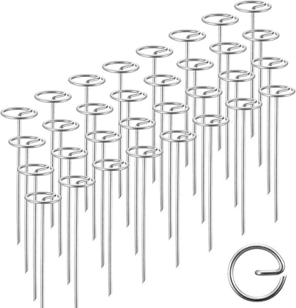 SUMGROW 240-Pack 6-Inch Landscape Staples – Galvanized Garden Stakes for Weed Barrier Fabric and Lawn Edging
