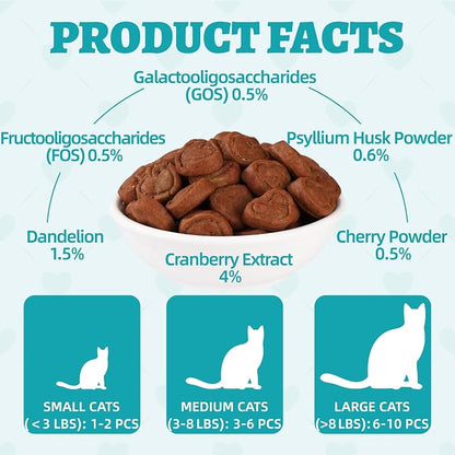 Wellix Urinary Tract Cat Treats 382g – Chicken Flavour Cat & Kitten Snacks with Cranberry, Cherry & Dandelion, 13.5 oz