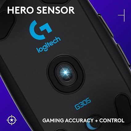 Logitech G305 LIGHTSPEED Wireless Gaming Mouse – HERO 12K DPI Sensor, 6 Programmable Buttons, 250-Hour Battery