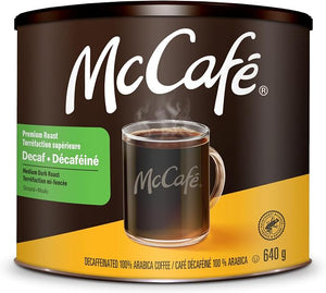 McCafé Premium Roast Decaf Ground Coffee 640g – 100% Arabica Medium-Dark Roast, Decaffeinated Coffee