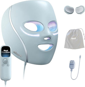 Shark CryoGlow LED Face Mask - Red, Blue & Infrared Light Therapy with Under-Eye Cooling