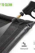 garage containment mat for winter snow and water protection
SUV parked on 8.6x20 ft waterproof garage mat
car on 8x18 ft floor containment mat in garage