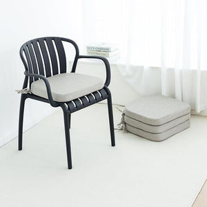 Helios&Hestia Indoor Outdoor Chair Cushions 4-Pack – 17" x 16" Seat Pads with Ties, Non-Slip Bottom & Washable Covers