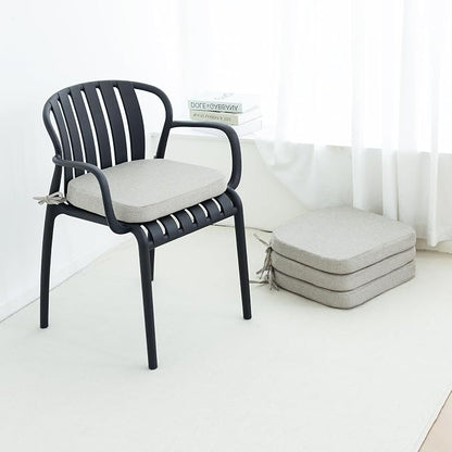 Helios&Hestia Indoor Outdoor Chair Cushions 4-Pack – 17" x 16" Seat Pads with Ties, Non-Slip Bottom & Washable Covers