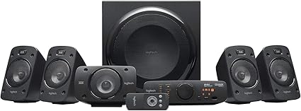 Logitech Z906 5.1 Surround Sound Speaker System – THX Certified, Dolby Digital & DTS, 1000W Peak Power, Subwoofer & Remote
