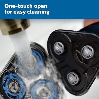 Philips Series 5000 S5466/17 Wet & Dry Electric Shaver – Cordless Rotary Razor with 360° Flex Heads & Precision Trimmer