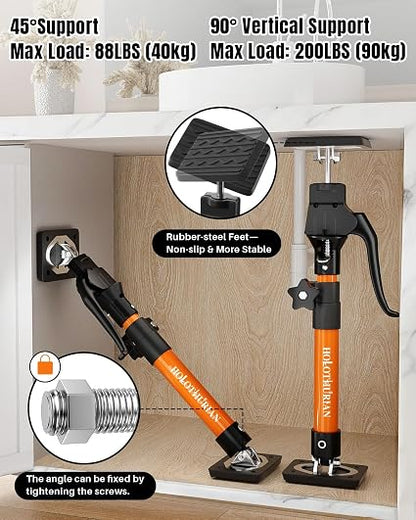 HOLOTHURIAN Cabinet Jack Support Pole – 15.8–23.6" Adjustable Third Hand Tool for Cabinet Installation, Drywall & Woodworking, 200 lb Capacity
