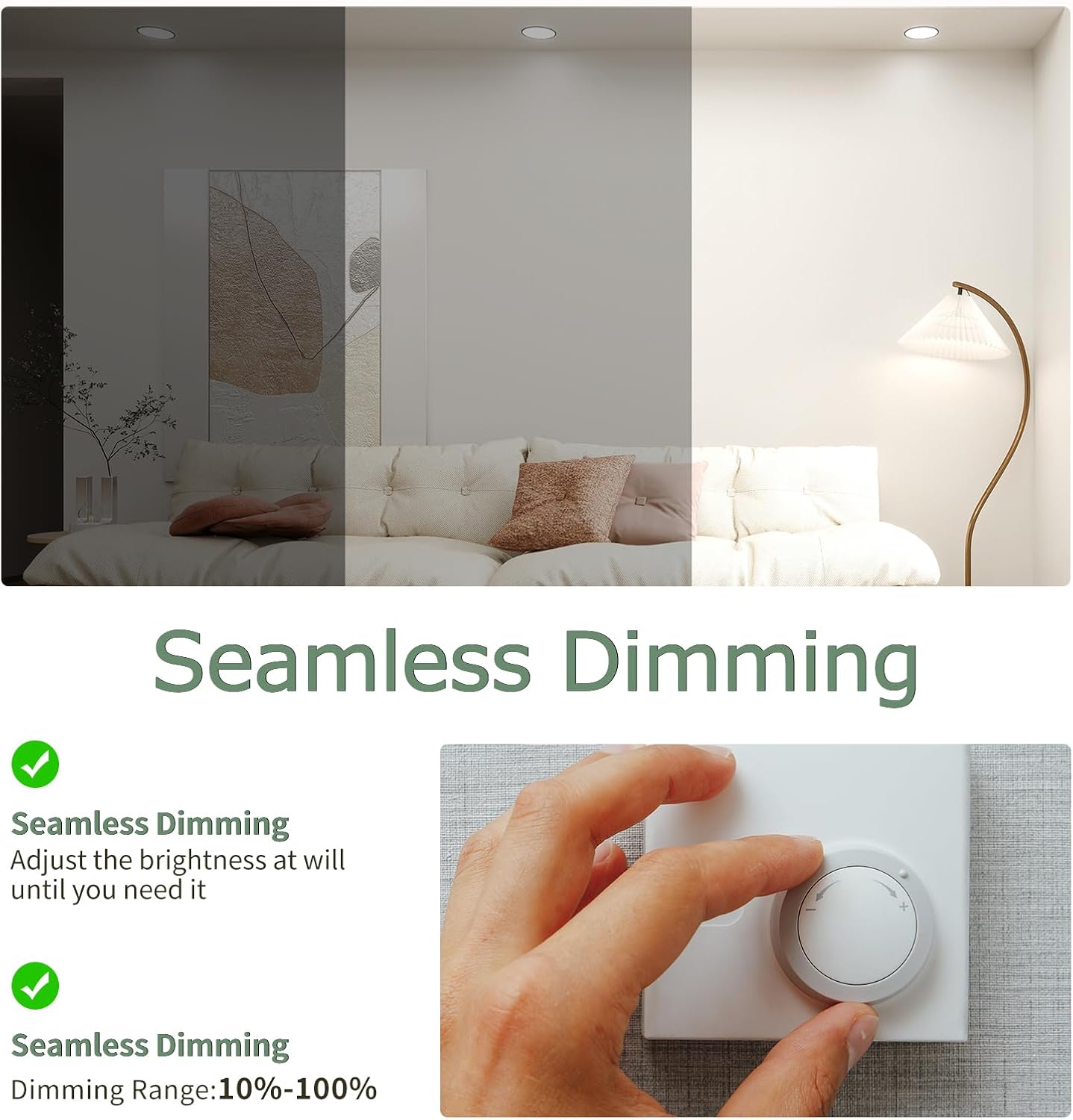 Evelor BR30 LED Light Bulbs – 65W Equivalent, 7W Dimmable 5000K Daylight Recessed Flood Lights, 6 Pack