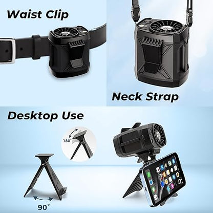 Yamokizy 4-in-1 Rechargeable Portable Waist Fan 3000mAh