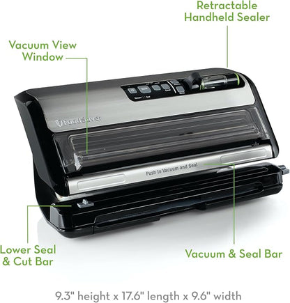 FoodSaver FM5200 2-in-1 Vacuum Sealer Machine – Express Bag Maker, Handheld Sealer, Automatic Moisture Detection & Starter Bags