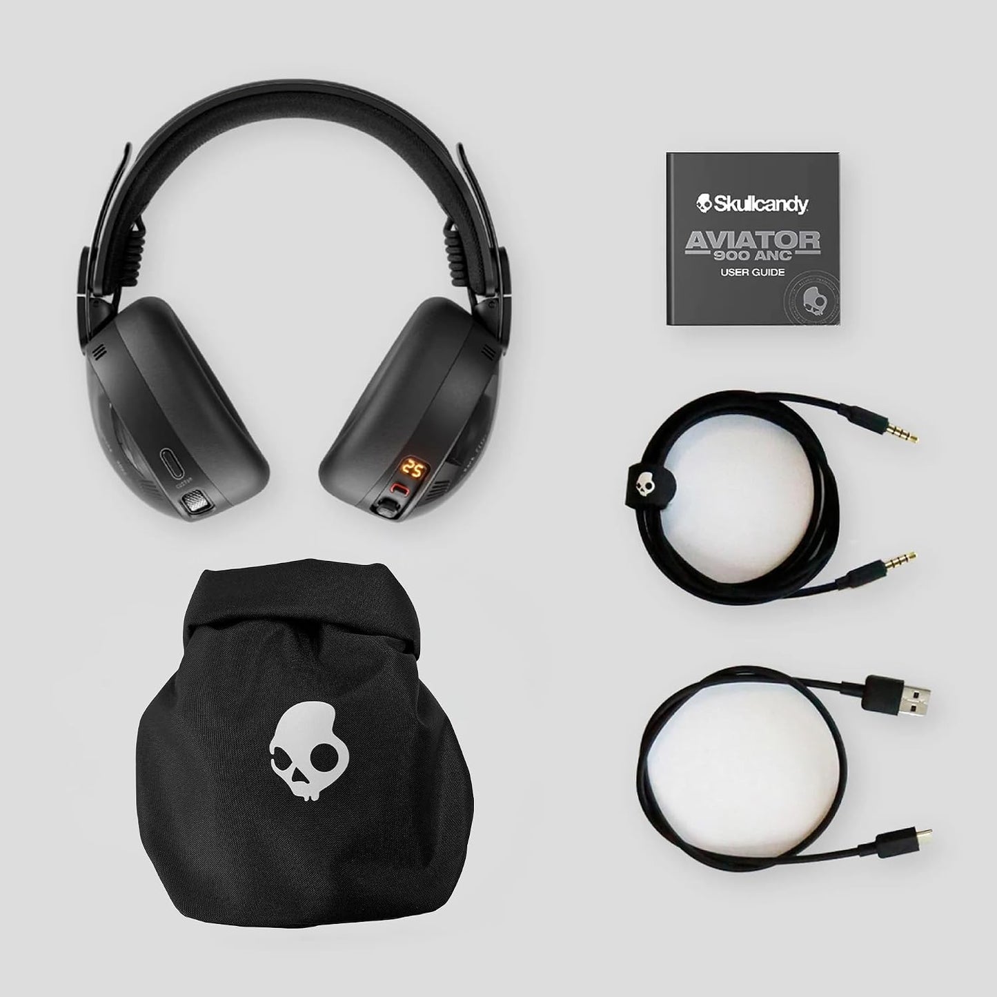 Skullcandy Aviator 900 ANC Wireless Over-Ear Headphones – Adaptive Noise Cancelling, THX Spatial Audio, Bluetooth, 60-Hour Battery