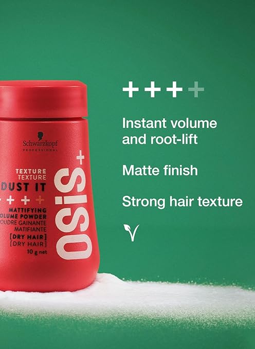 OSiS+ Dust It Mattifying Volume Powder – Lightweight Hair Texturizing Powder, 10 g