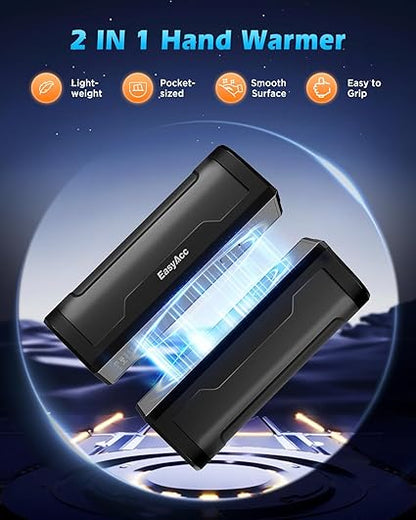 EasyAcc Rechargeable Magnetic Hand Warmers 2 Pack 10000mAh - Portable Power Bank