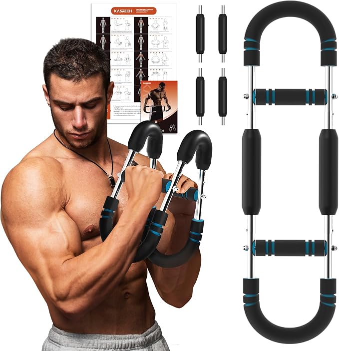 Adjustable Twister Arm Trainer – 70–110 lb 3-Level Chest, Arm and Upper Body Workout Bar
