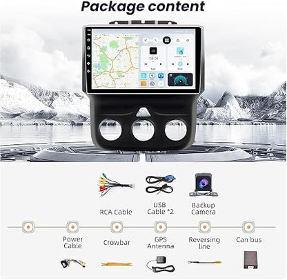 PASYRTM 9-Inch Android 13 Car Stereo for Dodge Ram 1500 2500 3500 (2013–2018) – Wireless Apple CarPlay & Android Auto, 4GB RAM, 32GB Storage, GPS Navigation & Backup Camera