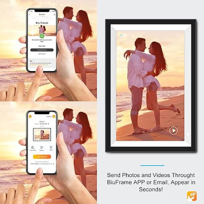 Youyu 10.1" WiFi Digital Photo Frame – 32GB Smart Picture Frame with 1280x800 IPS Touchscreen, App & Email Photo Sharing