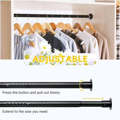 Adjustable Closet Organizer with Hanging Rods and Storage Shelves – Heavy Duty Freestanding Clothes Rack Wardrobe System for Bedroom, Laundry Room & Walk-In Closet