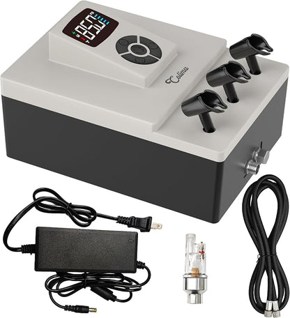 Colima Professional Airbrush Compressor – 85 PSI Compact Quiet Air Compressor with Digital Pressure Control, Dual 1/8" Outlets & Airbrush Holder