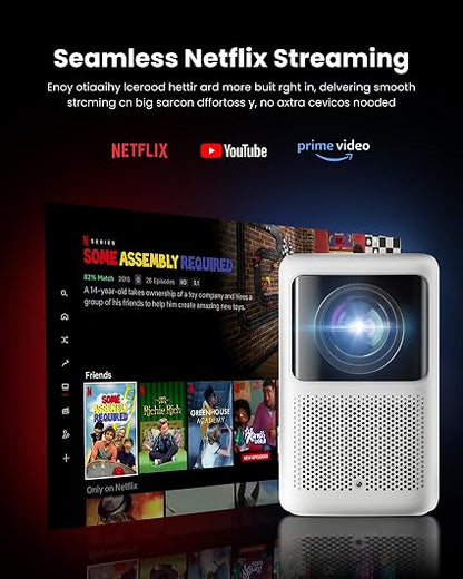 Dangbei N2 Smart Projector – 1080p Full HD Portable Home Theater Projector with Netflix, WiFi, Bluetooth, 400 ISO Lumens & Dolby Audio
