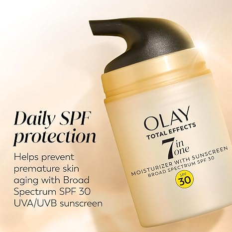 Olay Total Effects 7-in-1 Facial Moisturizer SPF 30 – 50mL Anti-Aging Face Lotion for Dry Skin with Broad Spectrum Sunscreen