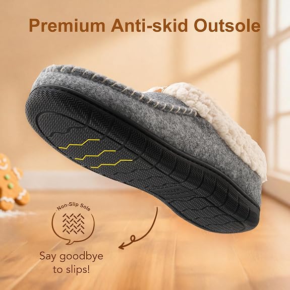VeraCosy Women’s Memory Foam Moccasin Slippers – Cozy Non-Slip Indoor Outdoor House Shoes, Assorted Sizes and Colours